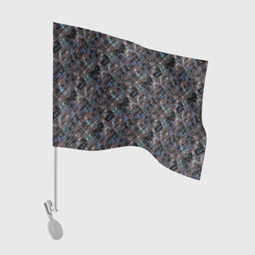 Флаг для автомобиля с принтом Коричневый абстрактный узор в Екатеринбурге, 100% полиэстер | Размер: 30*21 см | абстрактный | камуфляжный | милитари | мужской | пестрый | темно коричневый | штрихи