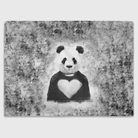 Плед 3D с принтом Панда Любовь Сердце Меланж  в Екатеринбурге, 100% полиэстер | закругленные углы, все края обработаны. Ткань не мнется и не растягивается | animals | beast | panda | глаза | животные | звери | краски | любовь | меланж | милые | панда | пятна | растения | сердце | серый | цветы | чб | эвкалипт