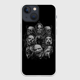 Чехол для iPhone 13 mini с принтом Банда Слипнота в Екатеринбурге,  |  | alternative | metall | music | rock | slipknot | slipnot | альтернатива | металл | музыка | рок | слипкнот | слипнот