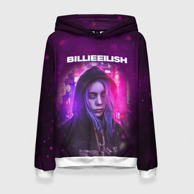 Женская толстовка 3D с принтом BILLIE EILISH | GLITCH (Z) в Екатеринбурге, 100% полиэстер  | двухслойный капюшон со шнурком для регулировки, мягкие манжеты на рукавах и по низу толстовки, спереди карман-кенгуру с мягким внутренним слоем. | Тематика изображения на принте: be | billie | billie eilish | blohsh | ghoul | glitch | айлиш | билли | билли айлиш | бэрд | глитч | пайрат | пайрат бэрд