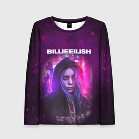 Женский лонгслив 3D с принтом BILLIE EILISH | GLITCH (Z) в Екатеринбурге, 100% полиэстер | длинные рукава, круглый вырез горловины, полуприлегающий силуэт | be | billie | billie eilish | blohsh | ghoul | glitch | айлиш | билли | билли айлиш | бэрд | глитч | пайрат | пайрат бэрд