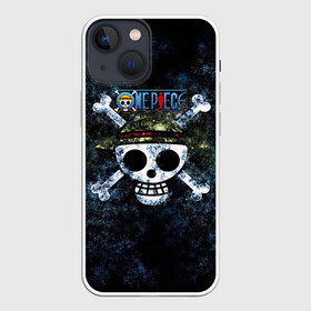 Чехол для iPhone 13 mini с принтом Веселый Роджер One Piece. Большой куш в Екатеринбурге,  |  | Тематика изображения на принте: anime | manga | monkey d. luffy | one piece | аниме | большой куш | ван пис | вон пис | гол д. роджер | кайдо | король пиратов | луфи | луффи | манга | манки д. луффи | нами | нико робин | пират | портгас д. эйс | ророноа зоро