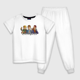 Детская пижама хлопок с принтом RimWorld персонажи в Екатеринбурге, 100% хлопок |  брюки и футболка прямого кроя, без карманов, на брюках мягкая резинка на поясе и по низу штанин
 | rimworld | игра | компьютерная игра | научно фантастическая | римворлд