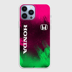 Чехол для iPhone 13 Pro Max с принтом NEON HONDA | НЕОН ХОНДА в Екатеринбурге,  |  | Тематика изображения на принте: auto | honda | neon | авто | автомобиль | анархия | зеленый | розовый | хонда