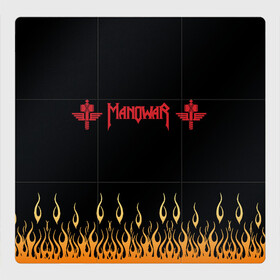 Магнитный плакат 3Х3 с принтом Manowar в Екатеринбурге, Полимерный материал с магнитным слоем | 9 деталей размером 9*9 см | Тематика изображения на принте: manowar | metal | rock | группы | мановар | металл | рок | роцк