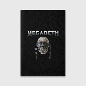 Обложка для паспорта матовая кожа с принтом Megadeth в Екатеринбурге, натуральная матовая кожа | размер 19,3 х 13,7 см; прозрачные пластиковые крепления | megadeth | rock | trash metal | мега | мегадетх | метал | рок