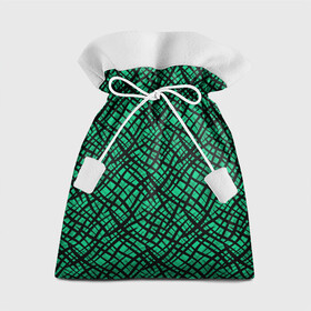Подарочный 3D мешок с принтом Абстрактный зелено-черный узор в Екатеринбурге, 100% полиэстер | Размер: 29*39 см | абстрактный | зеленый | креативный камуфляж | линии | молодежный | полосатый | черный