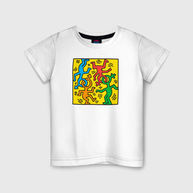 Детская футболка хлопок с принтом Pop Art Keith 2 в Екатеринбурге, 100% хлопок | круглый вырез горловины, полуприлегающий силуэт, длина до линии бедер | pop art | искусство | картины | поп арт