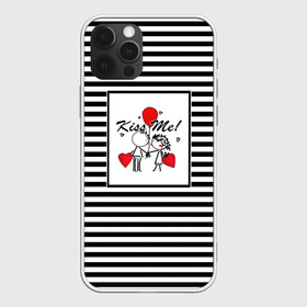 Чехол для iPhone 12 Pro Max с принтом Аппликация про любовь  в Екатеринбурге, Силикон |  | Тематика изображения на принте: любовь | молодежный | набросок | полосатый узор | популярный | рисунок | скетч | черно белый | школа