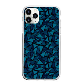 Чехол для iPhone 11 Pro матовый с принтом Синий  полигональный паттерн в Екатеринбурге, Силикон |  | любовь | молодежный | набросок | полосатый узор | популярный | рисунок | скетч | черно белый | школа