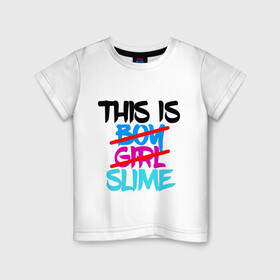 Детская футболка хлопок с принтом THIS IS SLIME в Екатеринбурге, 100% хлопок | круглый вырез горловины, полуприлегающий силуэт, длина до линии бедер | anime | rimuru | slime | tempest | аниме | о моем перерождении в слизь | римуру | слизь | темпест