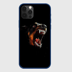 Чехол для iPhone 12 Pro с принтом РОТВЕЙЛЕР в Екатеринбурге, силикон | область печати: задняя сторона чехла, без боковых панелей | animal | dog | evil | fury | домашние | животные | звери | злой | зубы | клыки | пасть | пес | ротвейлер | собака | ярость