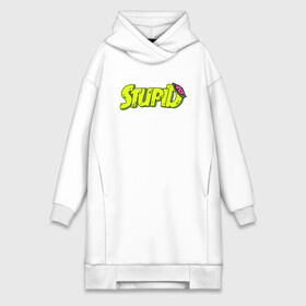 Платье-худи хлопок с принтом STUPID | ЗОМБИ в Екатеринбурге,  |  | green | stupid | zombie | зеленый | зомби | мозги