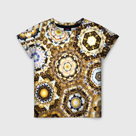 Детская футболка 3D с принтом Калейдоскоп детства в Екатеринбурге, 100% гипоаллергенный полиэфир | прямой крой, круглый вырез горловины, длина до линии бедер, чуть спущенное плечо, ткань немного тянется | геометрия | калейдоскоп | калейдоскоп детства | узоры | цветы | шестеренки