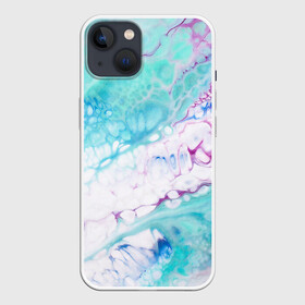 Чехол для iPhone 13 с принтом Цветная морская пена в Екатеринбурге,  |  | абстракция | волна | море | мрамор | пена | пузыри