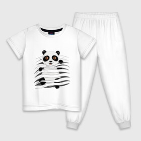 Детская пижама хлопок с принтом МАЛЫШ ПАНДА в Екатеринбурге, 100% хлопок |  брюки и футболка прямого кроя, без карманов, на брюках мягкая резинка на поясе и по низу штанин
 | baby | bear | china | honey | little | panda | sweet | texture | иллюзия | китай | малыш | медведь | милый | мишка | няшка | панда | текстуры