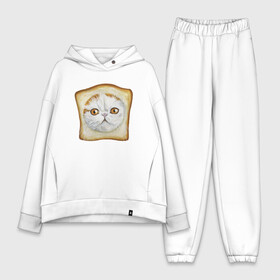 Женский костюм хлопок Oversize с принтом Bread Cat в Екатеринбурге,  |  | animal | bread | cat | cute | kitty | meow | друг | еда | животные | киска | кися | китти | кот | котенок | котик | котэ | кошечка | кошка | мур | мяу | питомец | хлеб