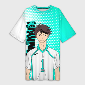 Платье-футболка 3D с принтом Тоору Ойкава   Oikawa Toru в Екатеринбурге,  |  | haikyu | haikyuu | hinata shoyo | oikawa toru | toru oikawa | volleyball | аниме волейбол | волейбол | волейбол аниме | сёё хината | сейджо | тоору ойкава | хината шое | шоё хината