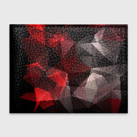 Обложка для студенческого билета с принтом Серо-красная абстракция  в Екатеринбурге, натуральная кожа | Размер: 11*8 см; Печать на всей внешней стороне | Тематика изображения на принте: абстрактный | красный | креативный | модный | мозаичный узор | серый | текстура