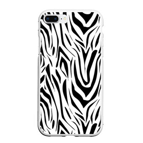 Чехол для iPhone 7Plus/8 Plus матовый с принтом Черно-белая зебра в Екатеринбурге, Силикон | Область печати: задняя сторона чехла, без боковых панелей | зебра | модный | молодежный | популярный | современный | тигровый | тренд | черно белый