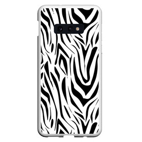 Чехол для Samsung S10E с принтом Черно-белая зебра в Екатеринбурге, Силикон | Область печати: задняя сторона чехла, без боковых панелей | зебра | модный | молодежный | популярный | современный | тигровый | тренд | черно белый