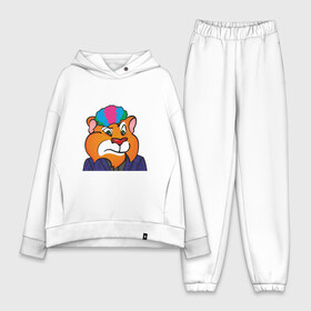 Женский костюм хлопок Oversize с принтом Clown в Екатеринбурге,  |  | clown | tiger | клоун | мем | настроение | тигр