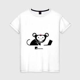 Женская футболка хлопок с принтом JS макака в Екатеринбурге, 100% хлопок | прямой крой, круглый вырез горловины, длина до линии бедер, слегка спущенное плечо | javascript | js | macaque | джава | жава | прога | прогер | скрипт | ява