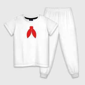 Детская пижама хлопок с принтом красный галстук пионера  в Екатеринбурге, 100% хлопок |  брюки и футболка прямого кроя, без карманов, на брюках мягкая резинка на поясе и по низу штанин
 | вампиры | красный галстук | пионер | сериалы | ужасы