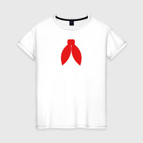 Женская футболка хлопок с принтом красный галстук пионера  в Екатеринбурге, 100% хлопок | прямой крой, круглый вырез горловины, длина до линии бедер, слегка спущенное плечо | вампиры | красный галстук | пионер | сериалы | ужасы