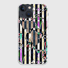 Чехол для iPhone 13 mini с принтом Полосатый абстрактный узор в Екатеринбурге,  |  | абстрактный | креативный | молодежный | полосатый | разноцветный | рустик | современный