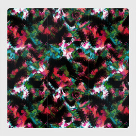 Магнитный плакат 3Х3 с принтом Гранжевый абстрактный узор в Екатеринбурге, Полимерный материал с магнитным слоем | 9 деталей размером 9*9 см | абстрактный | гранж | красно малиновый | пестрый | пятна | размытый узор | современный | темный | черный