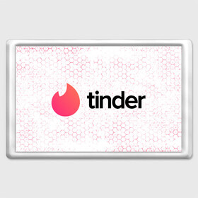 Магнит 45*70 с принтом Tinder - Honeycomb в Екатеринбурге, Пластик | Размер: 78*52 мм; Размер печати: 70*45 | app | application | fire | logo | symbol | tinder | знакомства | лого | любовь | огонек | приложение | символ | соты | тиндер