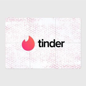 Магнитный плакат 3Х2 с принтом Tinder - Honeycomb в Екатеринбурге, Полимерный материал с магнитным слоем | 6 деталей размером 9*9 см | app | application | fire | logo | symbol | tinder | знакомства | лого | любовь | огонек | приложение | символ | соты | тиндер