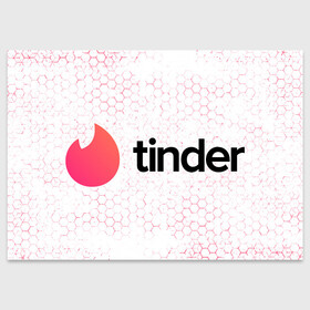 Поздравительная открытка с принтом Tinder - Honeycomb в Екатеринбурге, 100% бумага | плотность бумаги 280 г/м2, матовая, на обратной стороне линовка и место для марки
 | app | application | fire | logo | symbol | tinder | знакомства | лого | любовь | огонек | приложение | символ | соты | тиндер