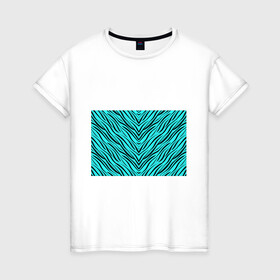 Женская футболка хлопок с принтом Абстратный полосатый узор  в Екатеринбурге, 100% хлопок | прямой крой, круглый вырез горловины, длина до линии бедер, слегка спущенное плечо | абстрактный | в полоску | зебра | летний | полосатый | современный | тигровый