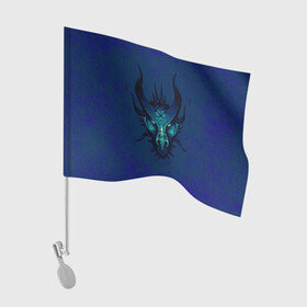 Флаг для автомобиля с принтом Водяной дракон в Екатеринбурге, 100% полиэстер | Размер: 30*21 см | брызги. | вода | дракон | мифология | синий | фиолетовый