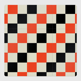 Магнитный плакат 3Х3 с принтом Образец шахматной доски в Екатеринбурге, Полимерный материал с магнитным слоем | 9 деталей размером 9*9 см | блоки | вектор | геометрический | графический | модульный | символ | узор | шахматная доска