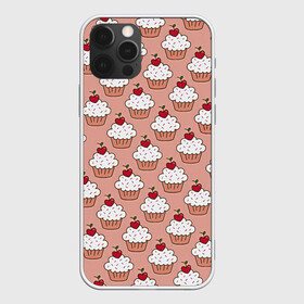 Чехол для iPhone 12 Pro Max с принтом Вишенка на кексе в Екатеринбурге, Силикон |  | вафля | вишенка | выпечка | для девушек | еда | кекс | кексик | маффин | пирожное | рисунок