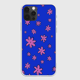 Чехол для iPhone 12 Pro с принтом Цветочки рисованные в Екатеринбурге, силикон | область печати: задняя сторона чехла, без боковых панелей | fashion | flower | девушкам | детская | детям | мода | ромашки | фэшн | цветок | цветочки | цветы