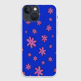Чехол для iPhone 13 mini с принтом Цветочки рисованные в Екатеринбурге,  |  | fashion | flower | девушкам | детская | детям | мода | ромашки | фэшн | цветок | цветочки | цветы