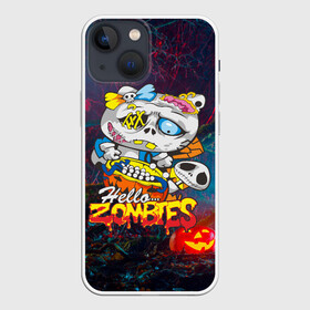 Чехол для iPhone 13 mini с принтом Hello Zombies в Екатеринбурге,  |  | hello kitty | hello zombies | зомбак | зомби | китти | ужасы | хеллоуин | хэллоуин