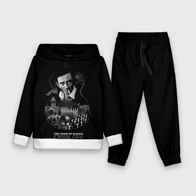 Детский костюм 3D (с толстовкой) с принтом JOHNNY CASH в Екатеринбурге,  |  | black | blues | cash | dark | guitar | johnny | man | rock | usa | блюз | гитара | джони | джонни | кэш | музыка | разное | рок | сша | человек | черный