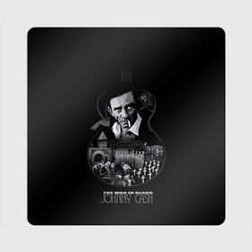 Магнит виниловый Квадрат с принтом JOHNNY CASH в Екатеринбурге, полимерный материал с магнитным слоем | размер 9*9 см, закругленные углы | black | blues | cash | dark | guitar | johnny | man | rock | usa | блюз | гитара | джони | джонни | кэш | музыка | разное | рок | сша | человек | черный