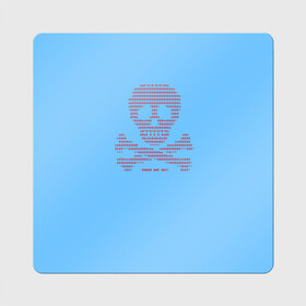 Магнит виниловый Квадрат с принтом DDOS attack в Екатеринбурге, полимерный материал с магнитным слоем | размер 9*9 см, закругленные углы | anonymous | blue screen of death | анонимусы | атака | дудос | красный | мем | синий | череп
