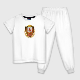 Детская пижама хлопок с принтом Нино800 в Екатеринбурге, 100% хлопок |  брюки и футболка прямого кроя, без карманов, на брюках мягкая резинка на поясе и по низу штанин
 | 800 лет | горький | нижний новгород | нино800 | нн800 | юбилей