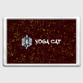Магнит 45*70 с принтом Кошачья Йога - Гранж в Екатеринбурге, Пластик | Размер: 78*52 мм; Размер печати: 70*45 | cat | cats | yoga | гранж | дзен | инь | йога | кот | коты | кошачья | кошка | кошки | намасте | практика | расслабление | хамса | янь