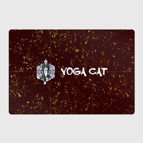 Магнитный плакат 3Х2 с принтом Кошачья Йога - Гранж в Екатеринбурге, Полимерный материал с магнитным слоем | 6 деталей размером 9*9 см | cat | cats | yoga | гранж | дзен | инь | йога | кот | коты | кошачья | кошка | кошки | намасте | практика | расслабление | хамса | янь
