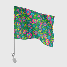 Флаг для автомобиля с принтом Поле разноцветных цветков в Екатеринбурге, 100% полиэстер | Размер: 30*21 см | красивые цветы | мозаика | мозаика из цветов | природа | узоры | узоры из цветов | цветочки | цветочная | цветы | цветы арт