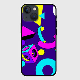Чехол для iPhone 13 mini с принтом Геометрические фигуры в Екатеринбурге,  |  | Тематика изображения на принте: геометрический | красочный | мода | разноцветные 90 е | стиль | структура | текстура | ткань | узор | фон | цвет