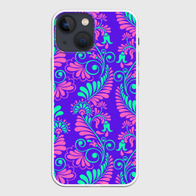 Чехол для iPhone 13 mini с принтом Яркий цветочный узор в Екатеринбурге,  |  | антик | барокко | бесшовные | вектор | винтаж | орнамент